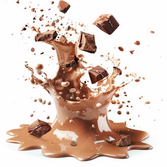 Respingo de chocolate, com pedacos de chocolate ao leite 10