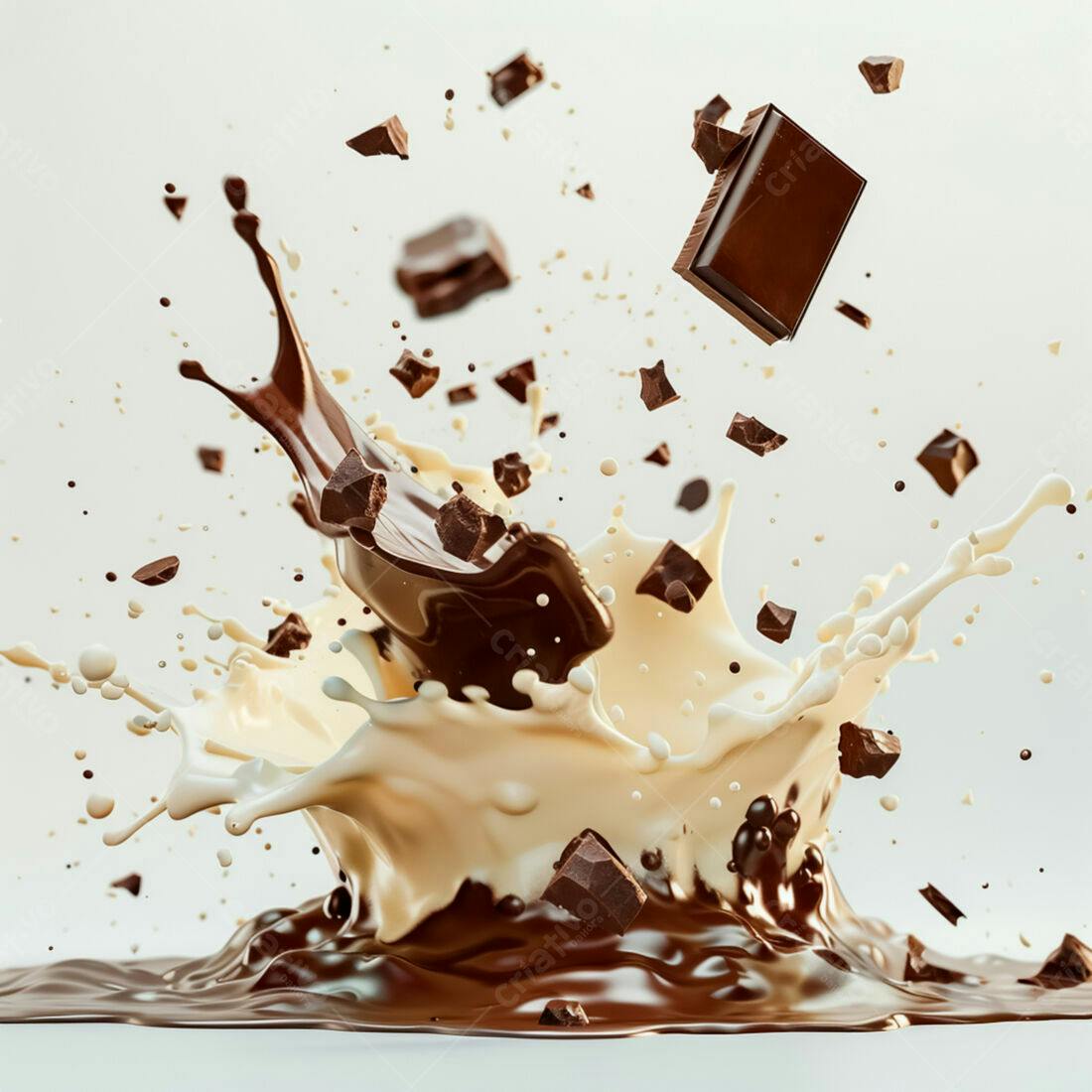 Explosão de chocolate ao leite e meio amargo