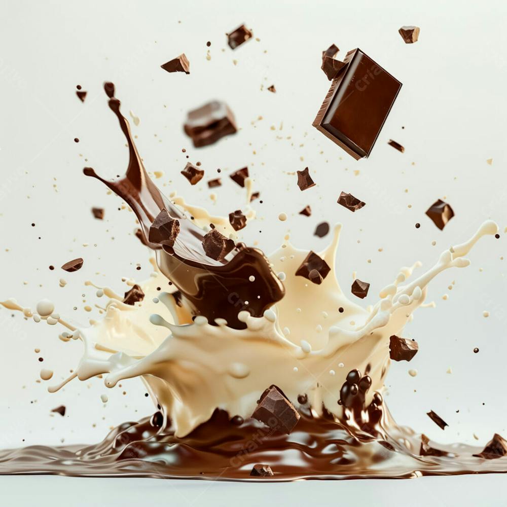 Respingo De Chocolate, Com Pedacos De Chocolate Ao Leite 14