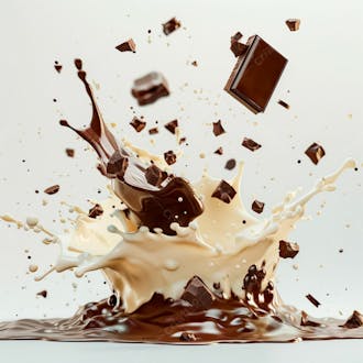Respingo de chocolate, com pedacos de chocolate ao leite 14