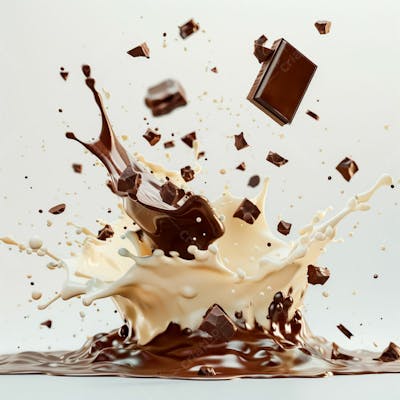 Respingo De Chocolate, Com Pedacos De Chocolate Ao Leite 14