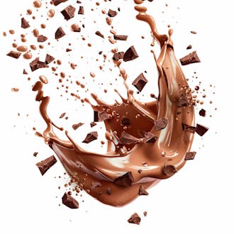 Respingo de chocolate, com pedacos de chocolate ao leite 16