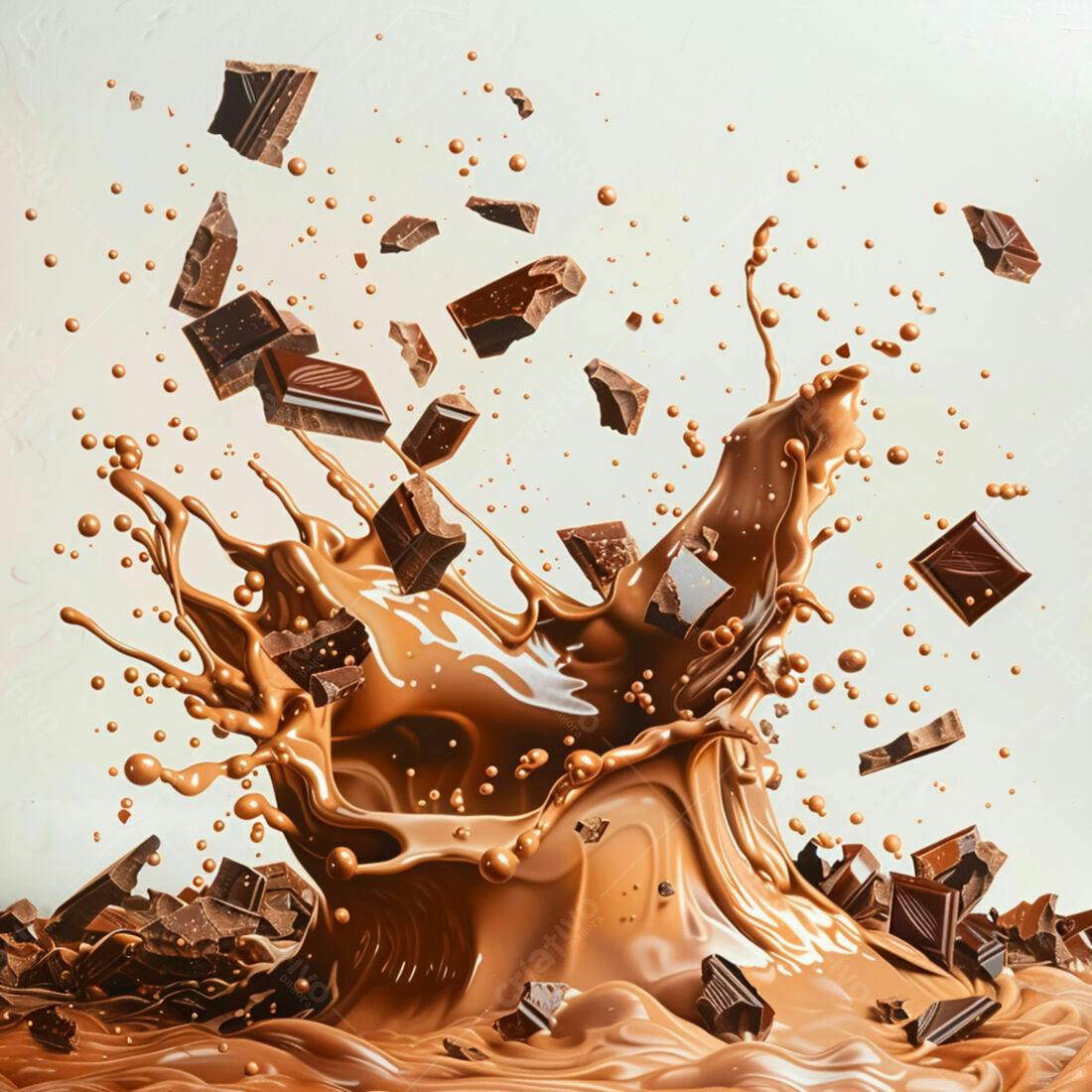 Explosão de chocolate derretido