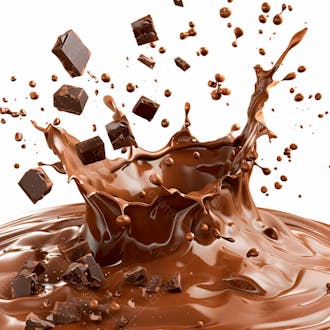 Respingo de chocolate, com pedacos de chocolate ao leite 20