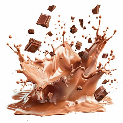 Respingo De Chocolate, Com Pedacos De Chocolate Ao Leite 21
