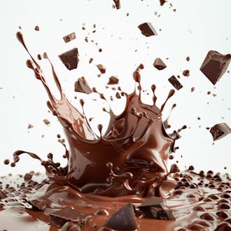 Respingo de chocolate, com pedacos de chocolate ao leite 24