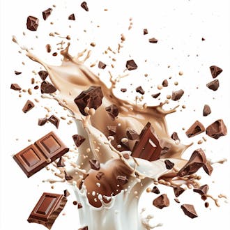 Respingo de chocolate, com pedacos de chocolate ao leite 27
