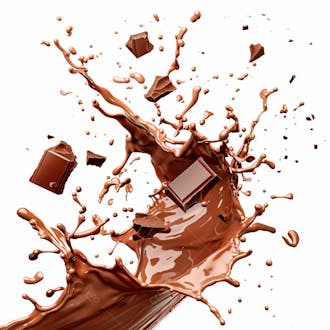 Respingo de chocolate, com pedacos de chocolate ao leite 32