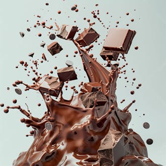 Respingo de chocolate, com pedacos de chocolate ao leite 33