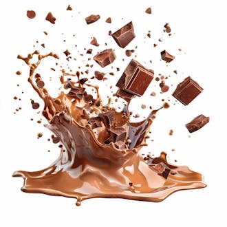 Respingo de chocolate, com pedacos de chocolate ao leite 35