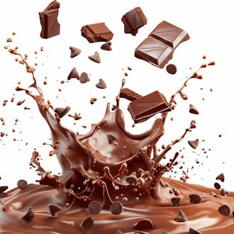 Respingo de chocolate, com pedacos de chocolate ao leite 39