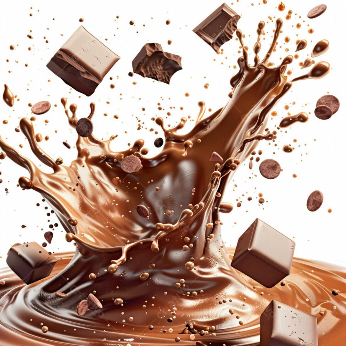 Explosão de chocolate derretido