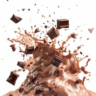 Respingo de chocolate, com pedacos de chocolate ao leite 46