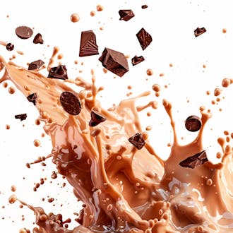 Respingo de chocolate, com pedacos de chocolate ao leite 49
