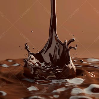 Pedaço de chocolate amargo derretendo suavemente 8