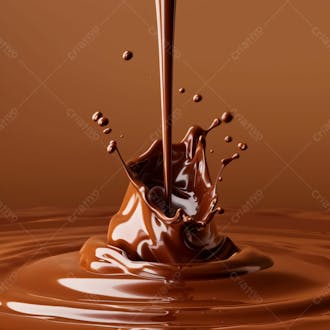 Pedaço de chocolate amargo derretendo suavemente 27