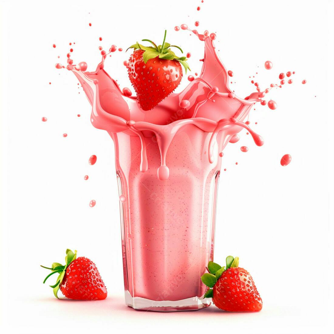 Batido de morango com splash