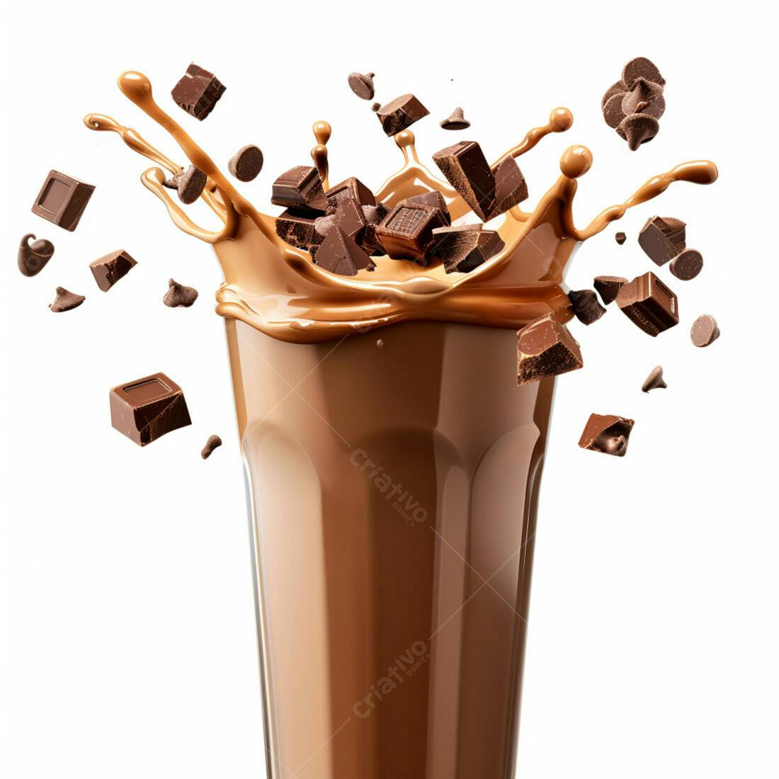 Chocolate Quente com Gotas e Pedaços de Chocolate