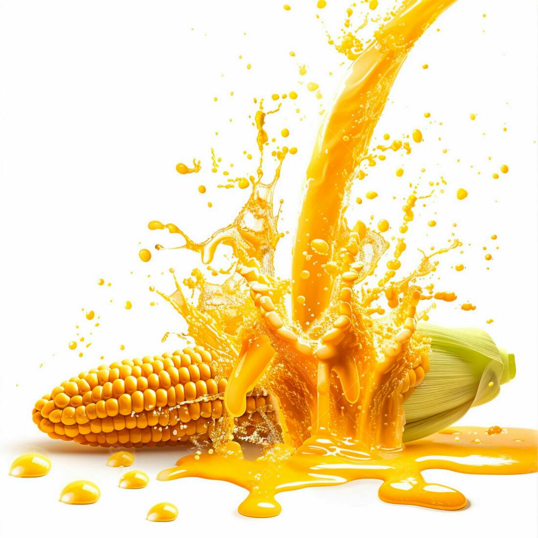 Suco de milho espigão e respingos