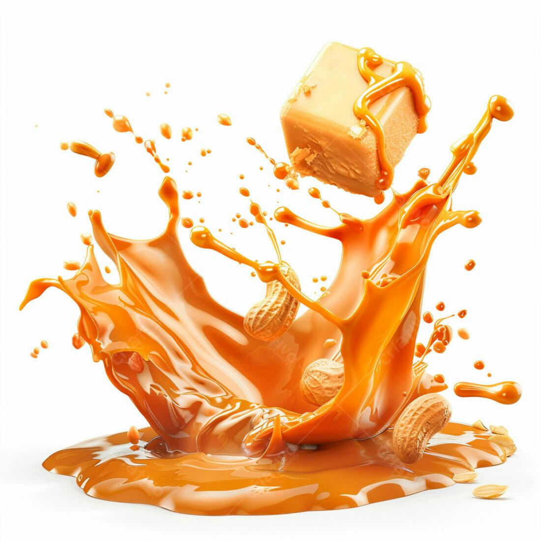 Doce de caramelo com amendoins e castanhas