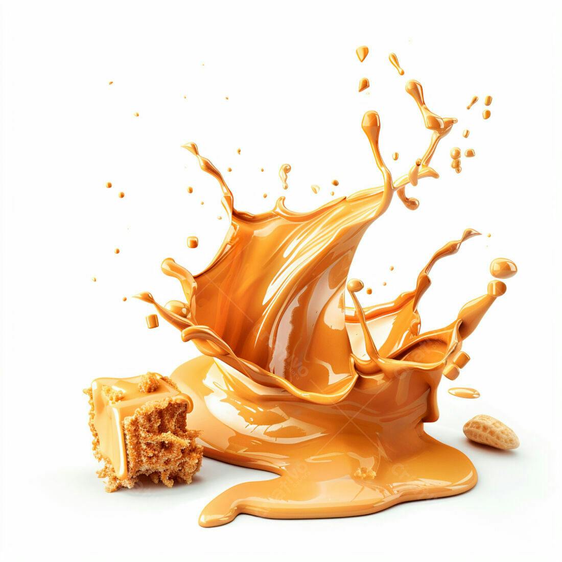 Salpico de doce de amendoim com biscoito
