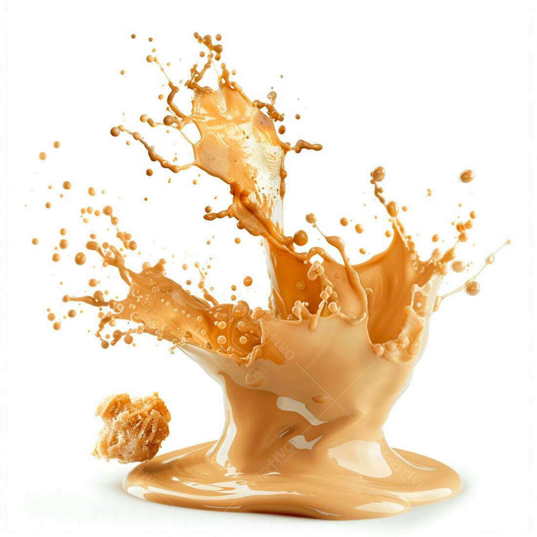 Salpicadura de Creme de Café com Biscoito
