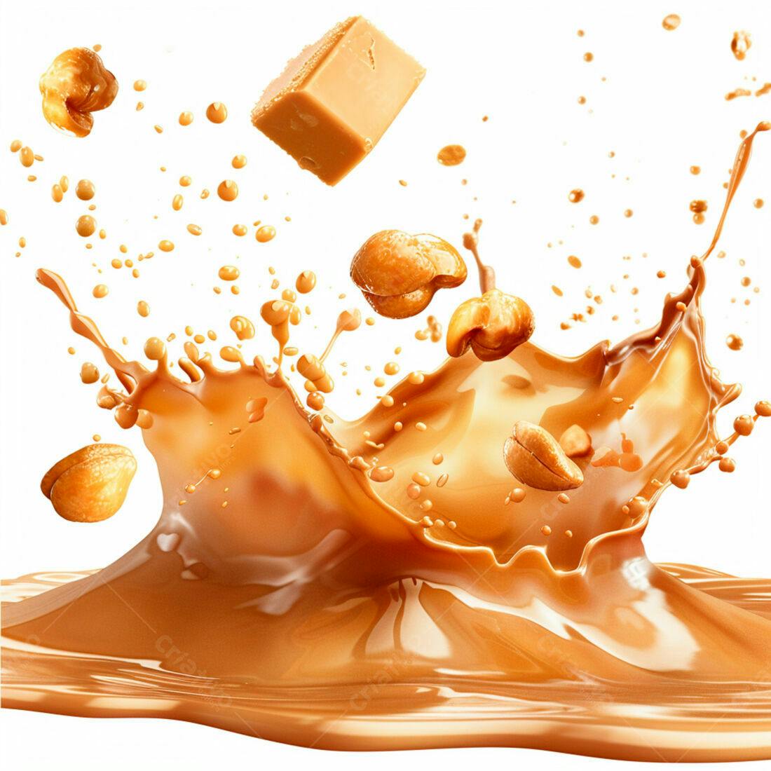 Doce de leite com castanhas e pedaços de caramelo
