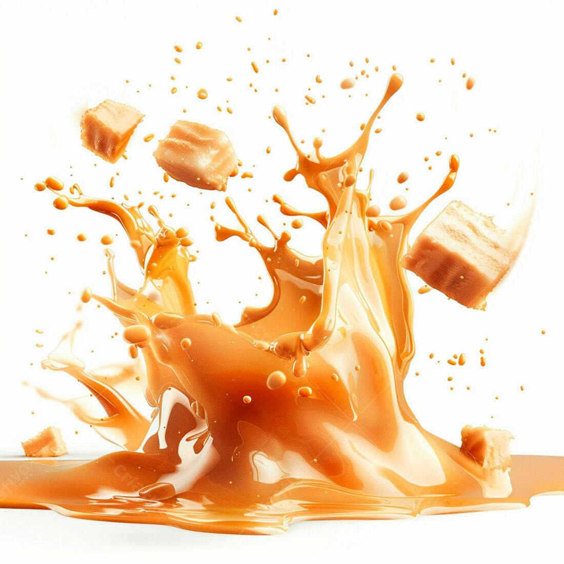 Doce de caramelo em explosão