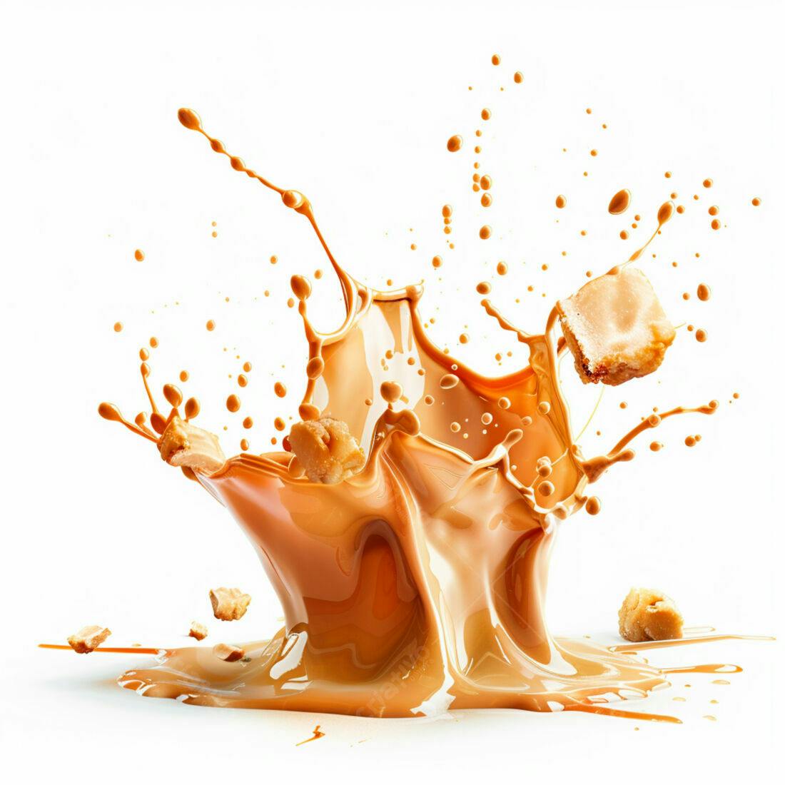 Salpicão de caramelo com pedaços de doce