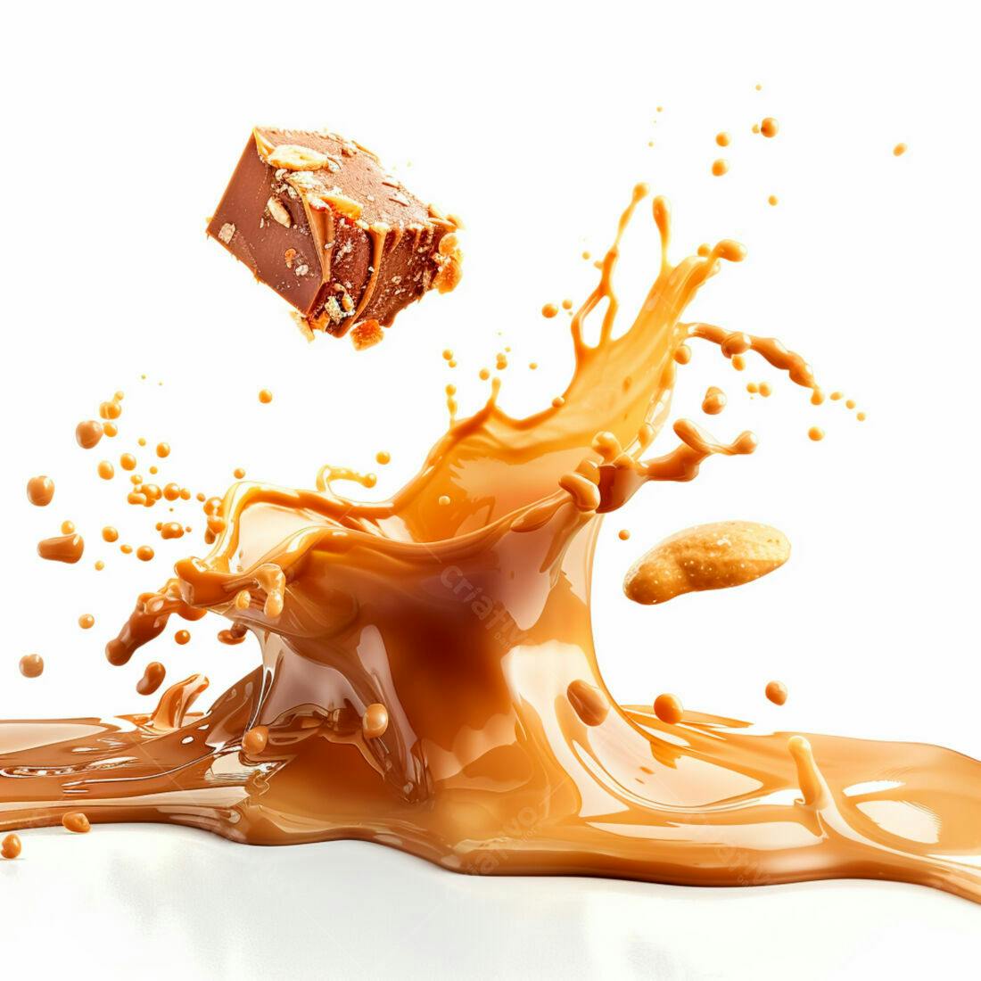 Doce de leite com pedaços de chocolate e amendoim