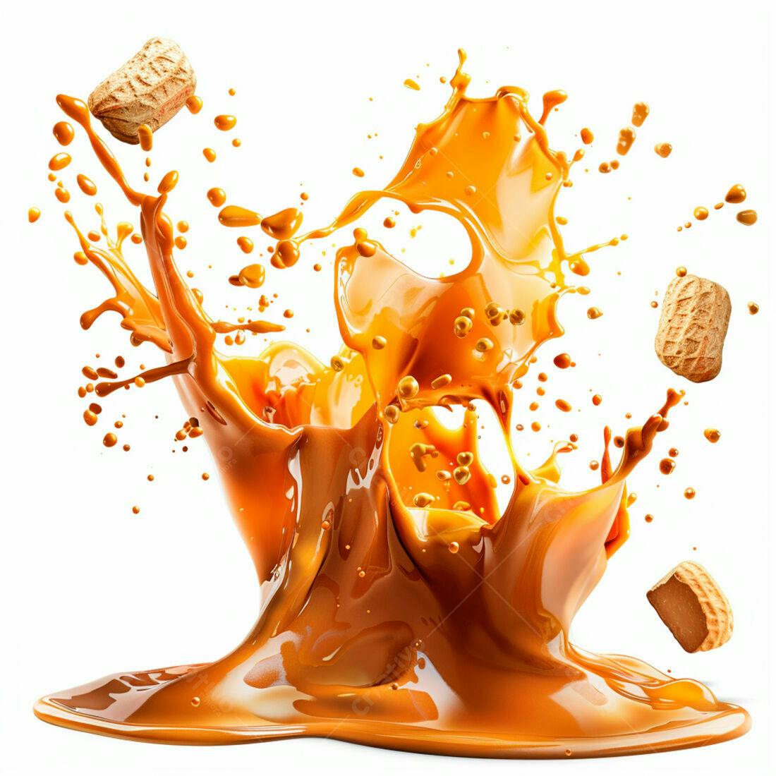 Salpicadura de doce de amendoim