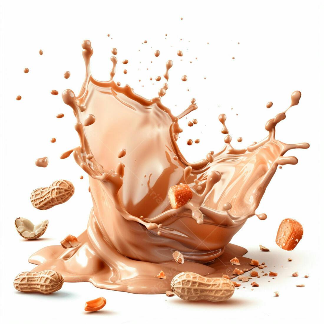 Salpico de chocolate com amendoins
