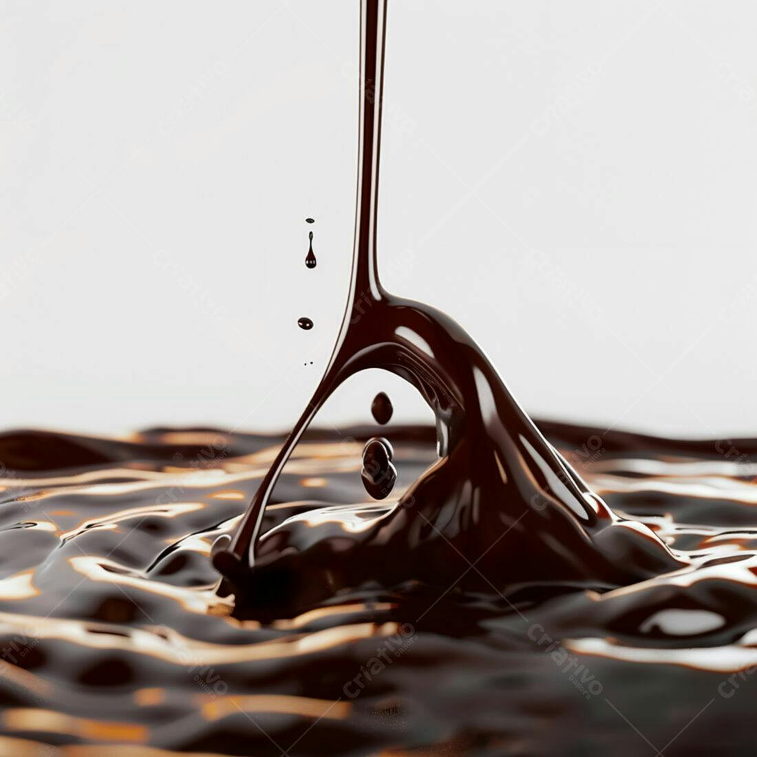 Chocolate derretendo em fluxo