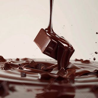 Imagem de barra de chocolate derretendo 39