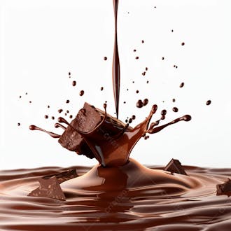 Imagem de barra de chocolate derretendo 45