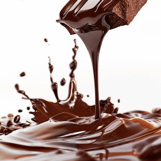 Imagem de barra de chocolate derretendo 60