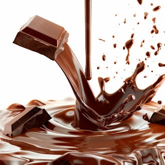 Imagem de barra de chocolate derretendo 75