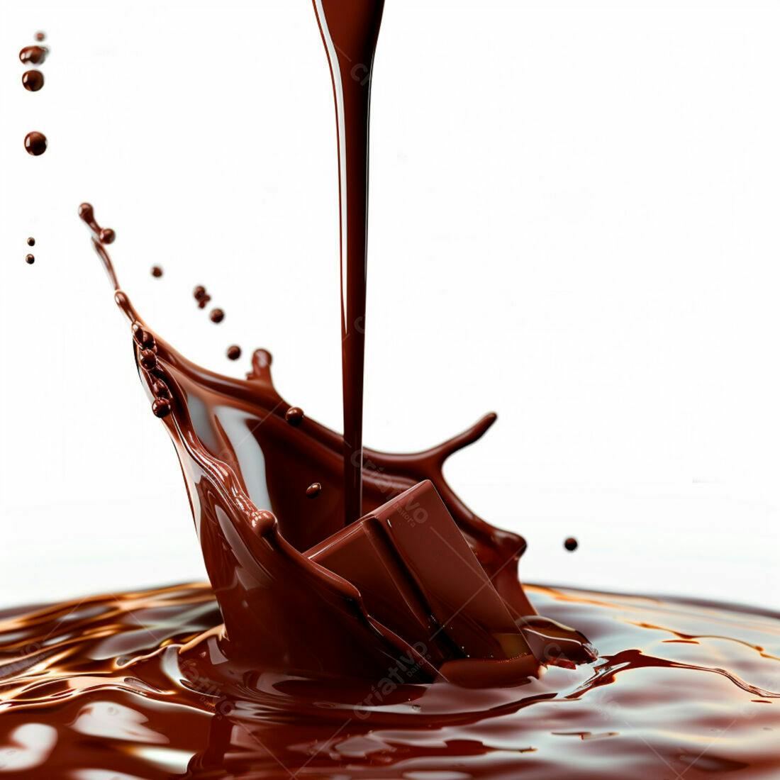 Chocolate derretendo em barra