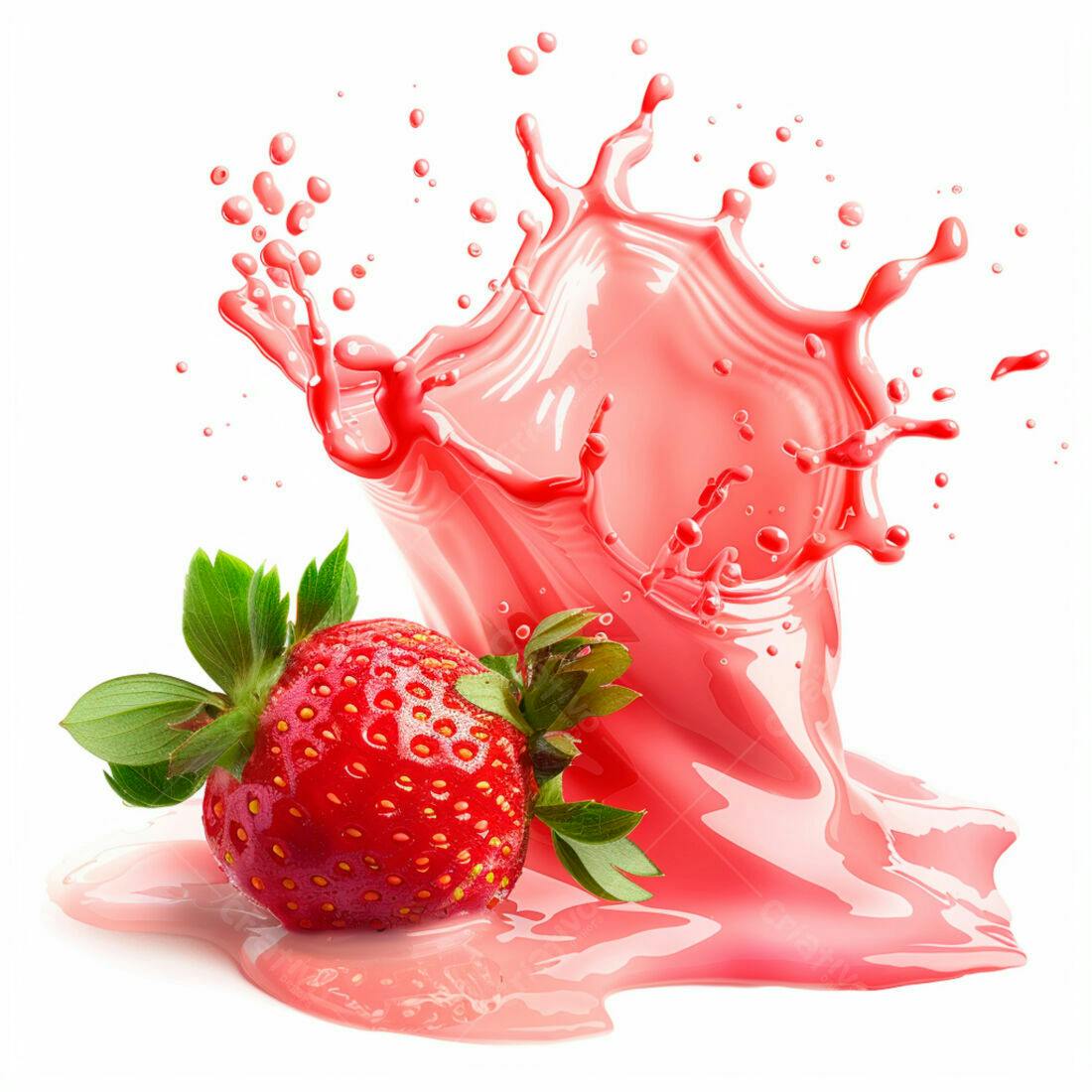 Morango e Suco Splash Vermelho