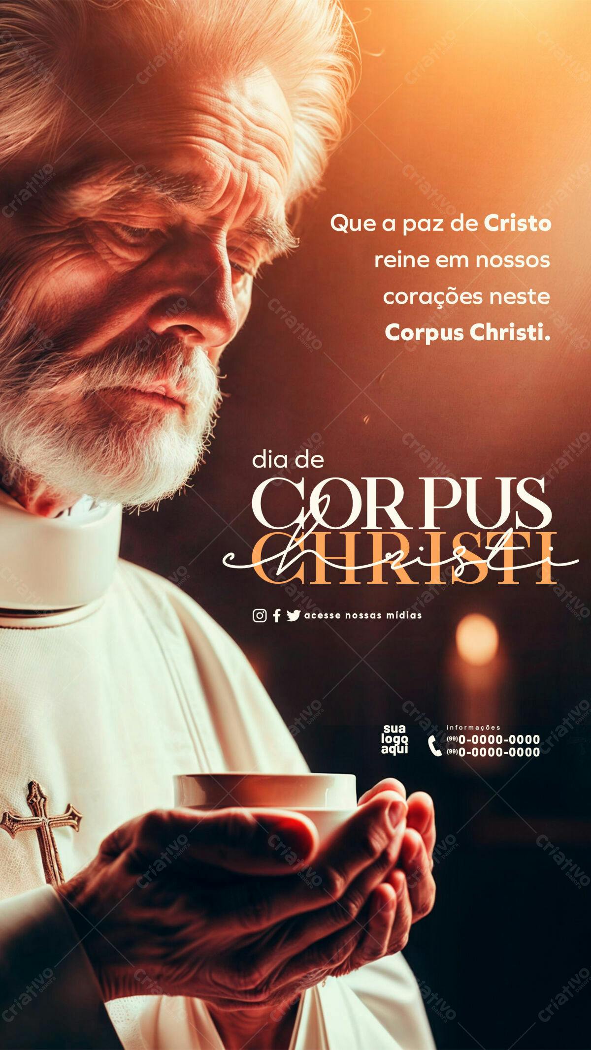 Post para Corpus Christi PSD Editável