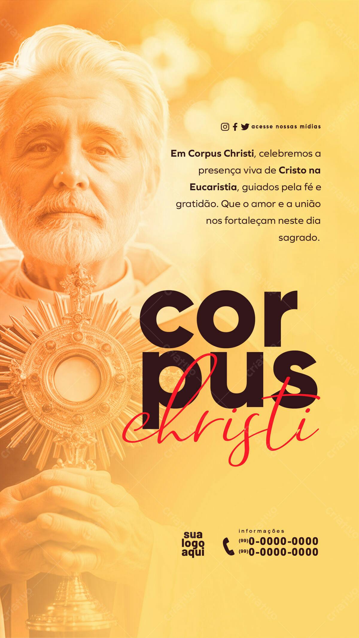 Flyer para Corpus Christi PSD Editável