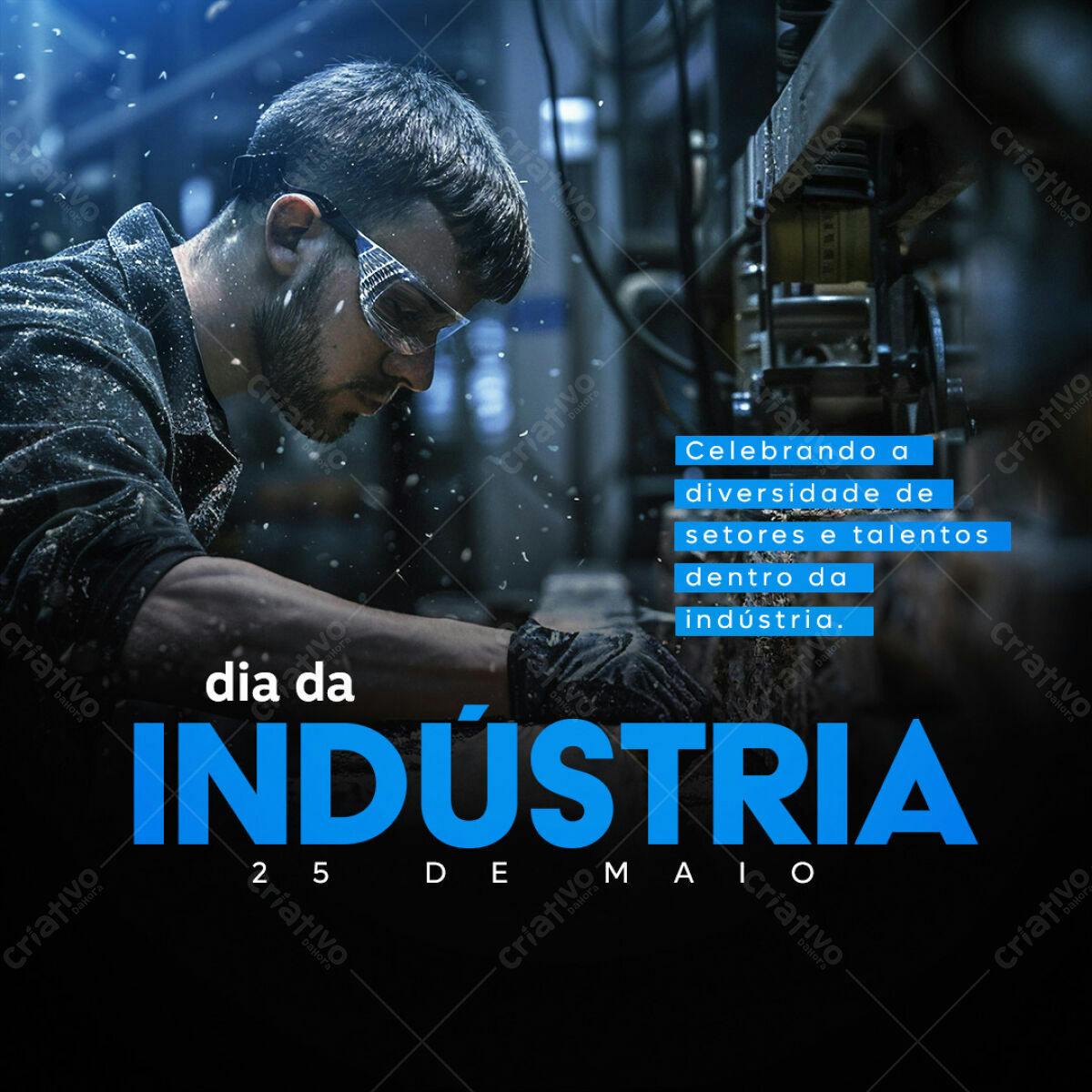 Post para o Dia da Indústria PSD Editável