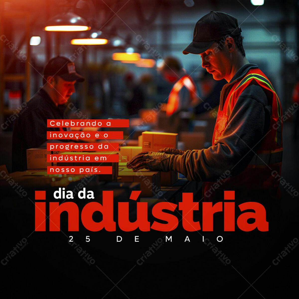 Post para Dia da Indústria PSD Editável