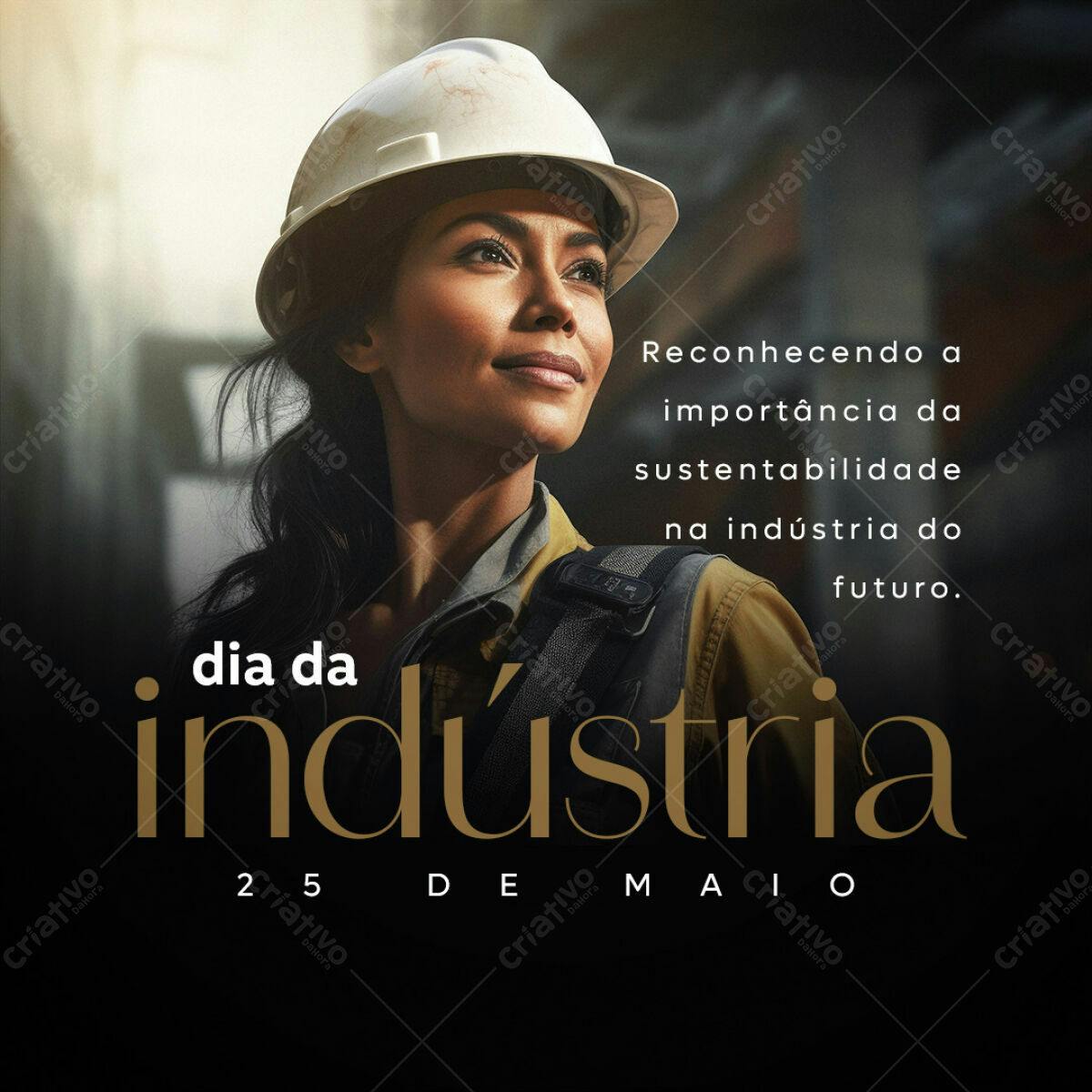 Post para Dia da Indústria PSD Editável