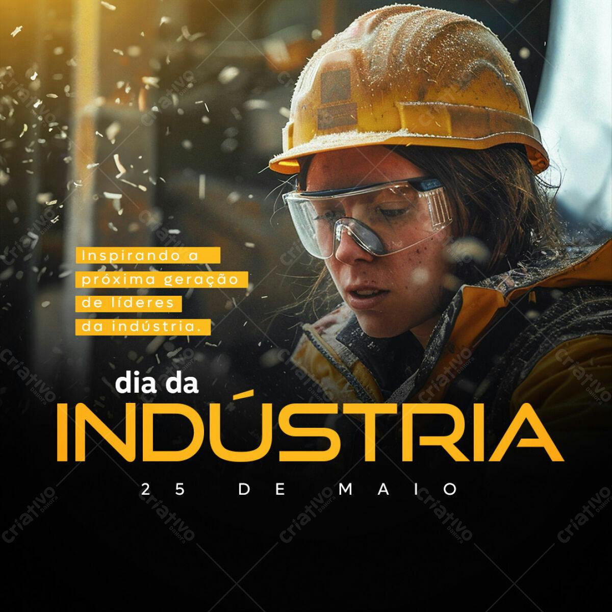 Post para o Dia da Indústria PSD Editável