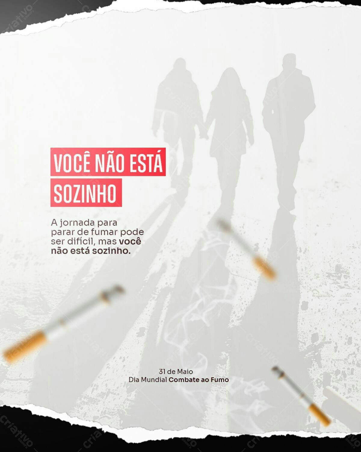 Flyer Dia Mundial sem Tabaco PSD Editável