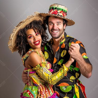 Casal de festa junina