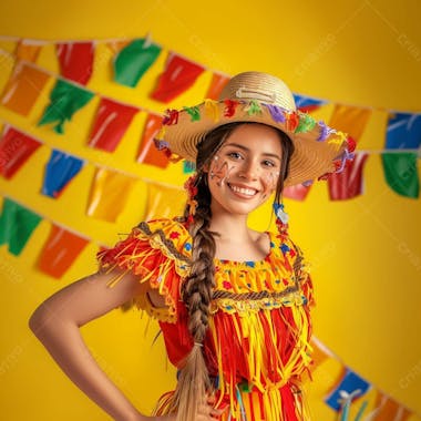 Mulher de festa junina, são joão