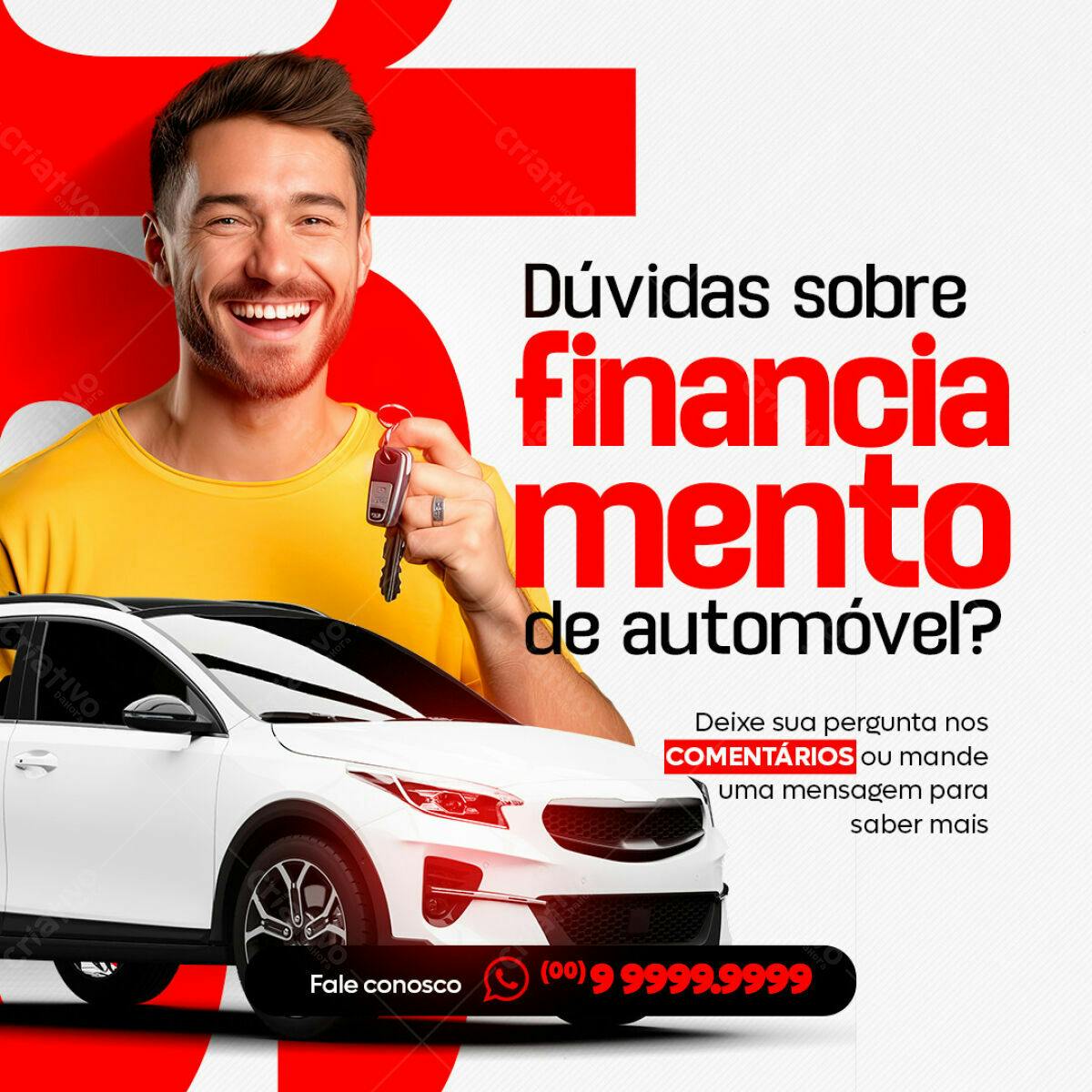 Flyer Financiamento de Automóvel PSD Editável