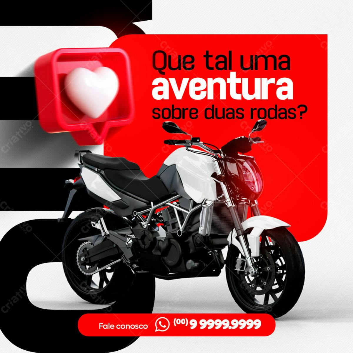 Flyer Motocicleta Aventura PSD Editável